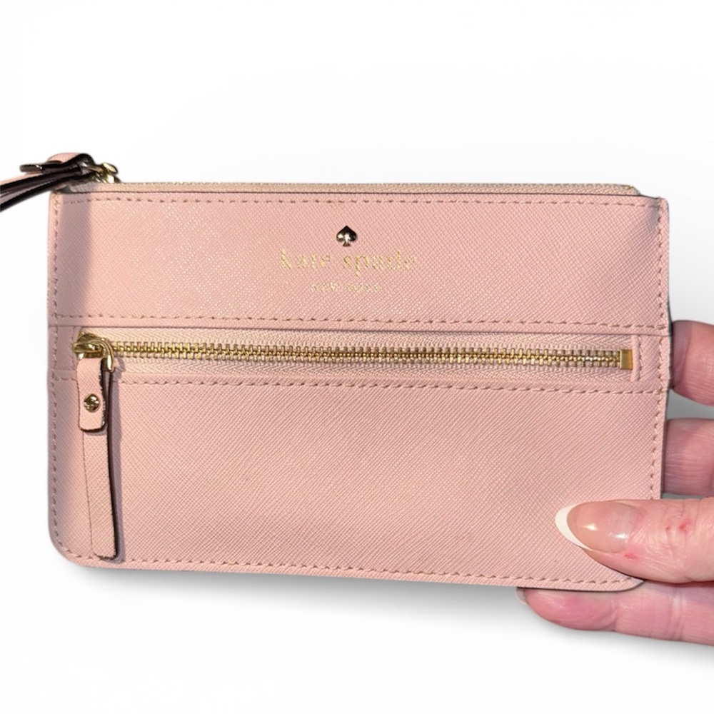 Kate Spade Mikas Pond Saffiano Leather Wristlet - Plum Dawn - Picture 5 of 6